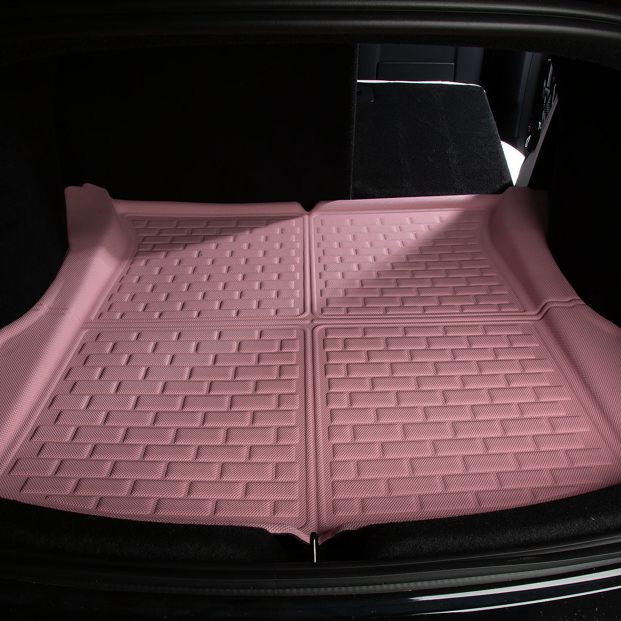 for Tesla Model 3 2024, 3 Layer All-Season Floor Mats, Pink, 4 Pieces - SHARGGE